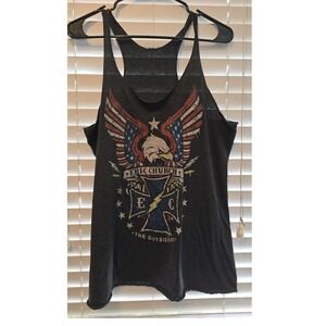 Eric Church The Outsiders Concert Tank Top Mens Charcoal Gray Racerback Graphic